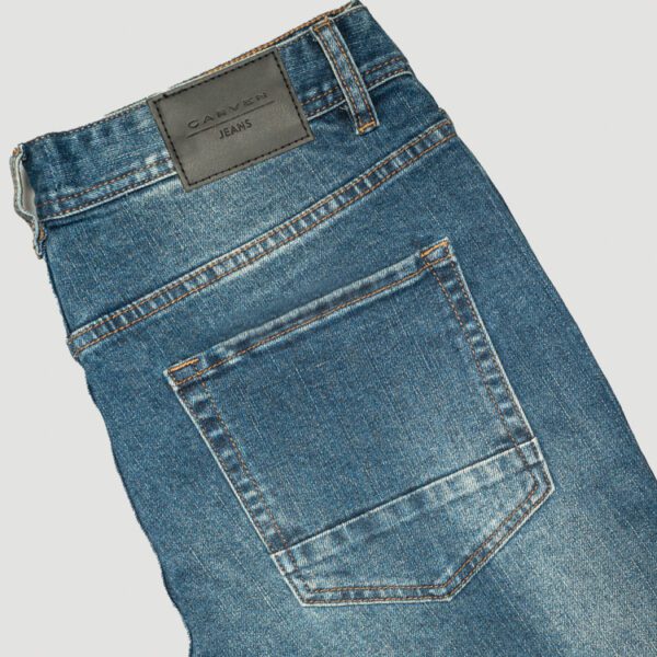 jeans azul estructura labrada marca carven slim 149884 306012 4