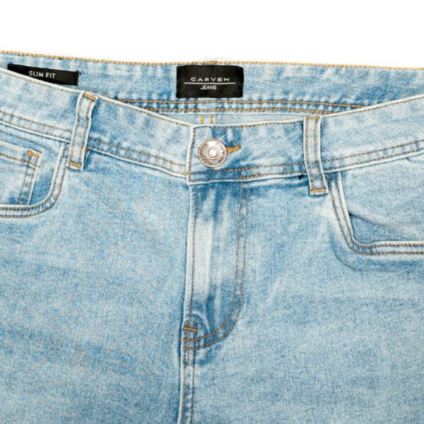 jeans azul estructura labrada marca carven slim 155625 305993 3