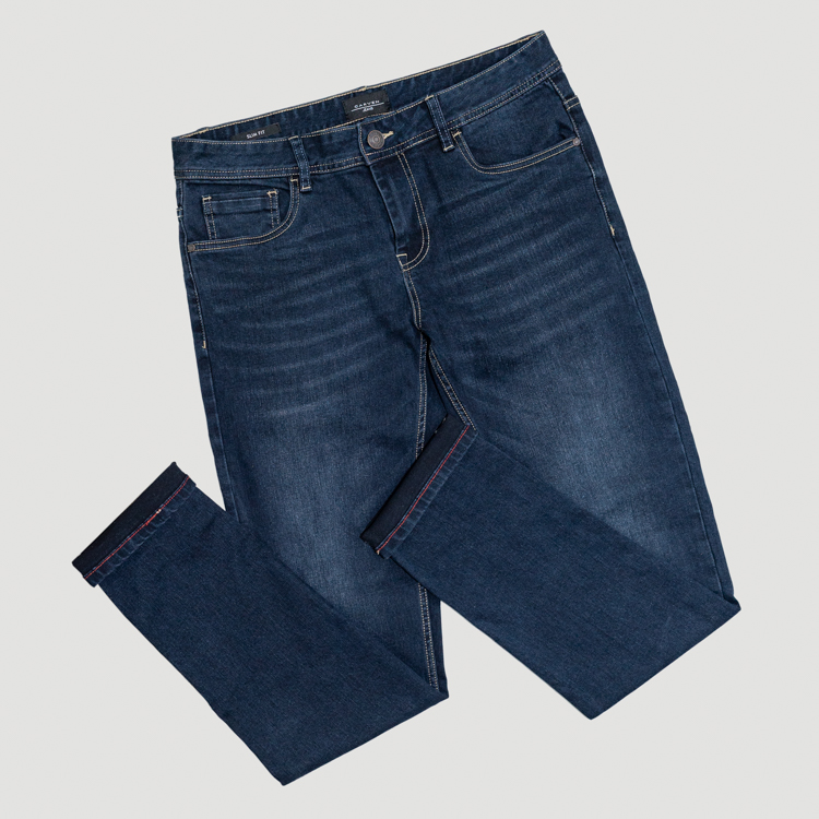 Jeans azul estructura lavado discreto marca Carven clasico | 135104