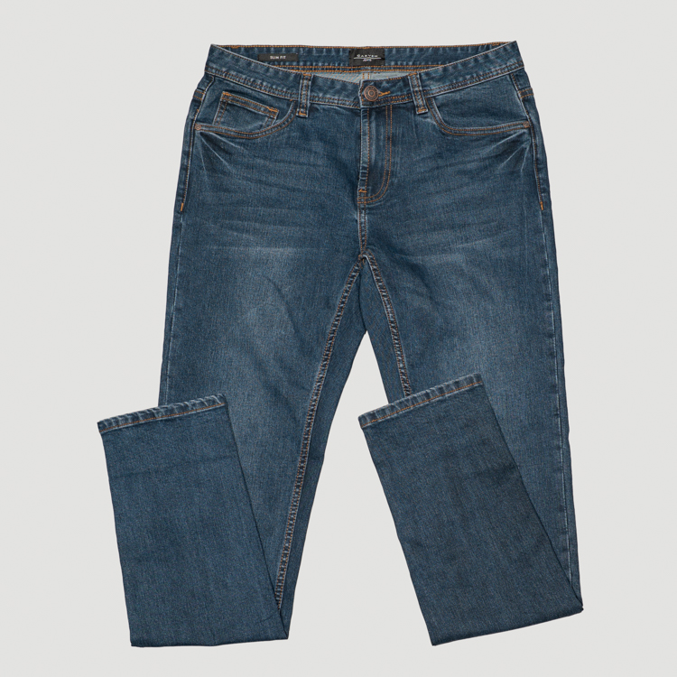 jeans azul marino estructura plana marca carven slim 164051 377882