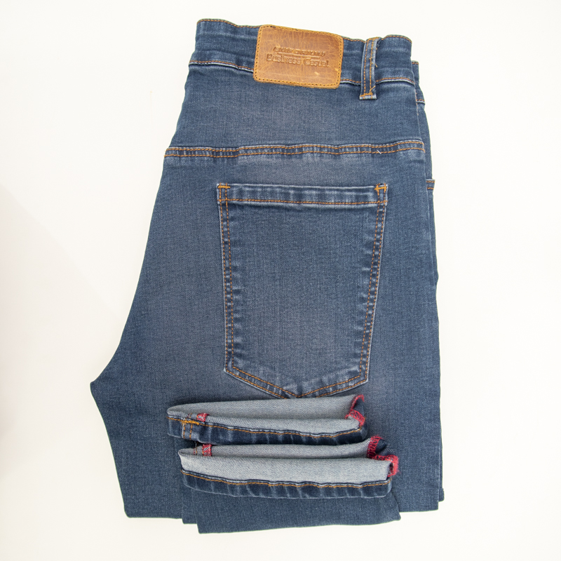 Jeans azul skinny con lavado suave marca Emporium Casual Slim | 121773