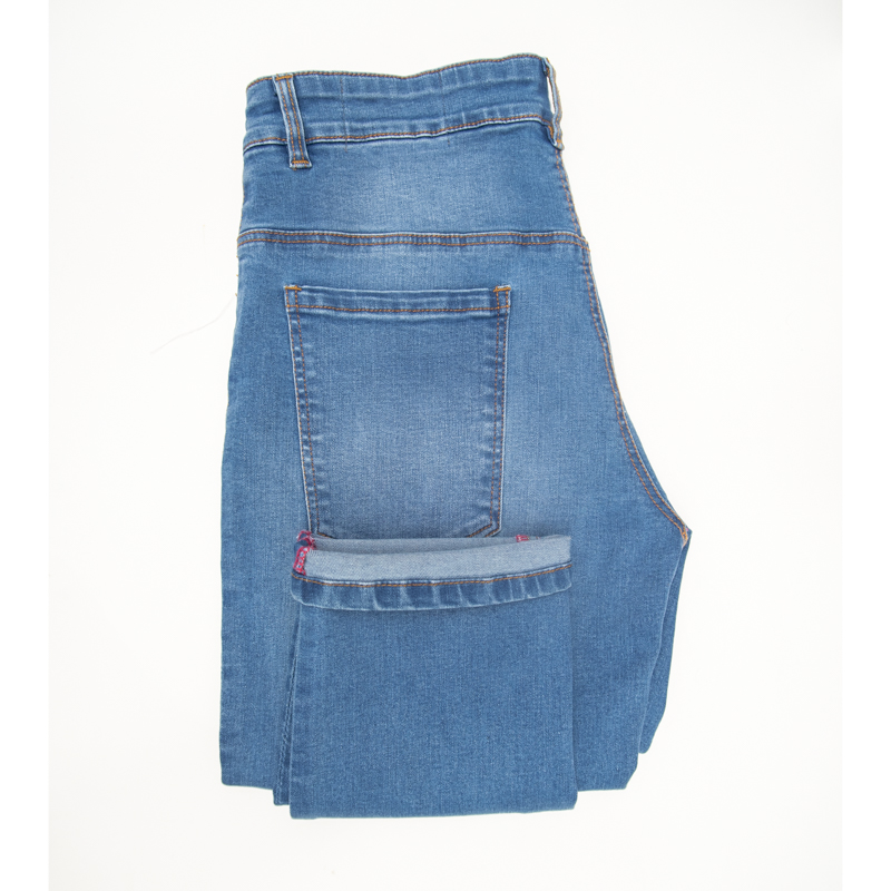 Jeans azul Skinny con detalles de lavado marca Emporium Casual Slim | 121789