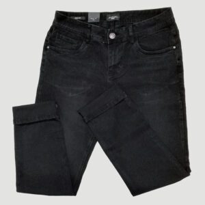 jeans negro estructura labrada marca carven slim 147578 237775 1