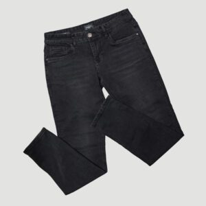 jeans negro estructura labrada marca carven slim 147578 256541 1