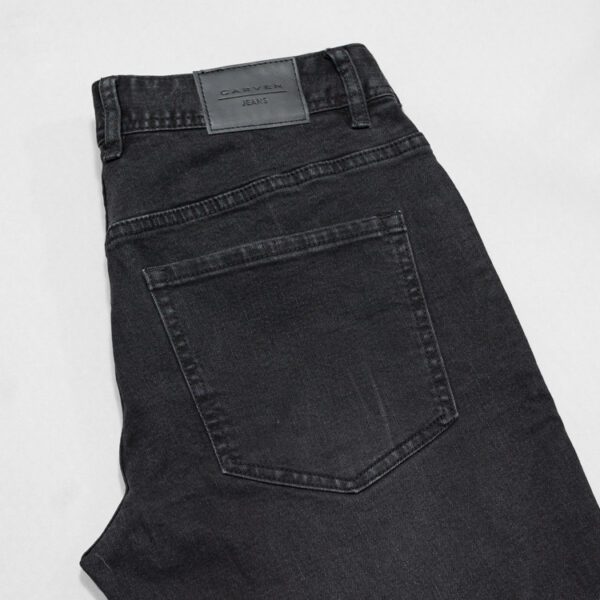 jeans negro estructura labrada marca carven slim 147578 256541 3