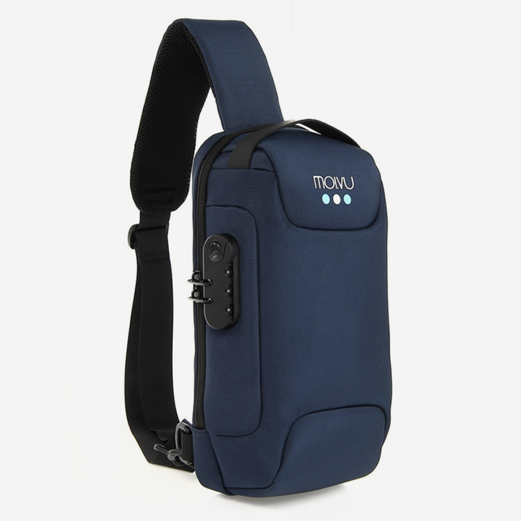 Mochila azul estilo Go Mini marca Molvu clasico 153137 Emporium Guatemala