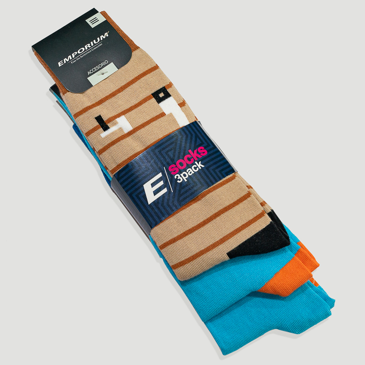 Pack calcetines purpura diseño de verano marca Empoirum clásico | 129097