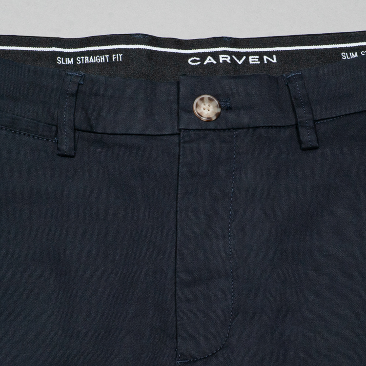 pantal n azul marino estructura labrada marca carven slim 153168 AZUL MA 3