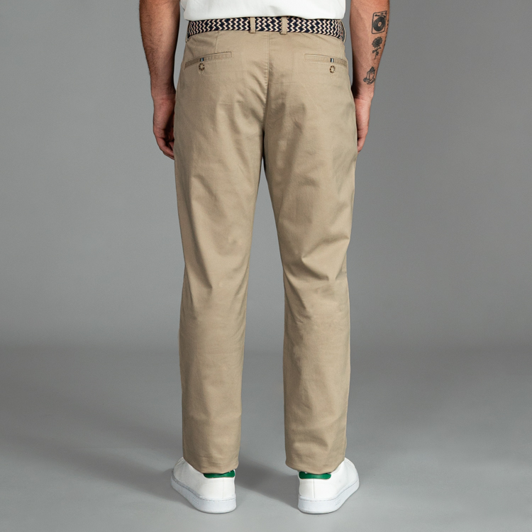 pantal n beige estructura plana marca carven slim 153161 BEIGE 3