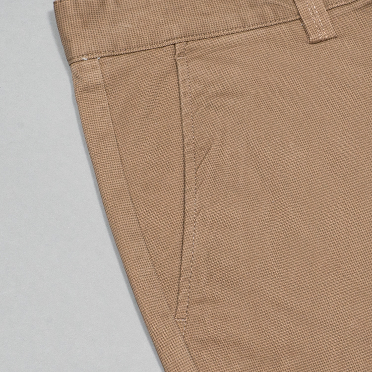 pantal n khaki estructura labrada marca carven slim 153183 KHAKI 4