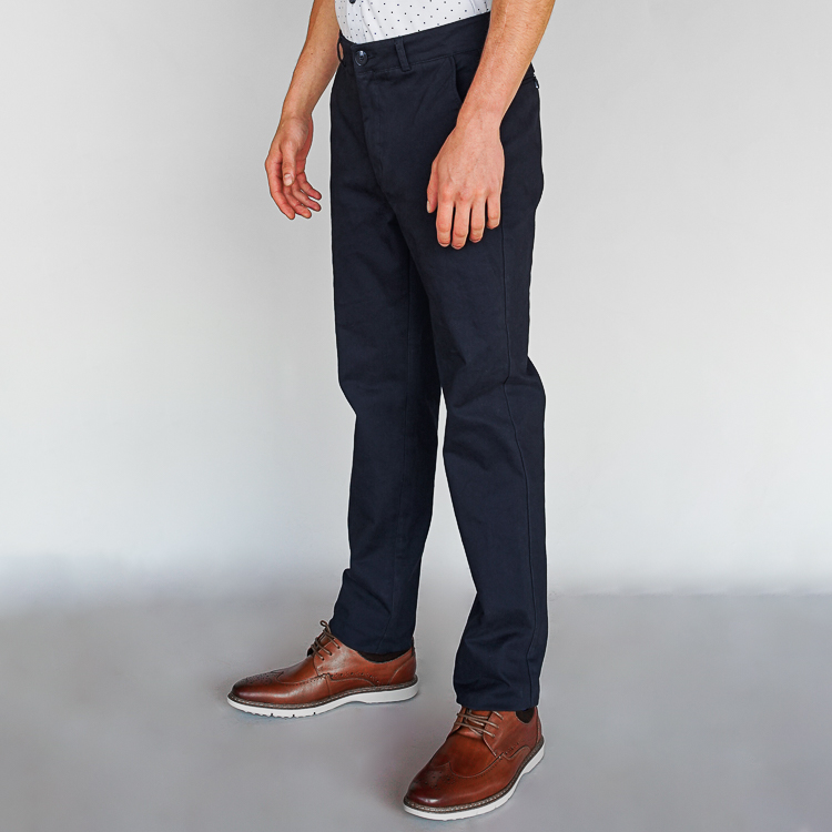 Pantalón azul diseño plano marca Business Casual sim | 127291