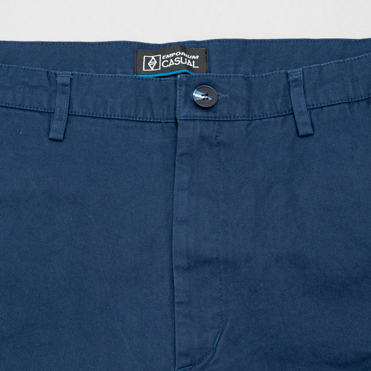 pantalon azul estructura plana lisa marca business casual cl sico 147767 AZUL 2