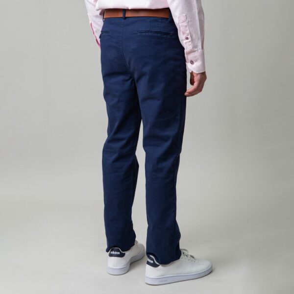 pantalon azul estructura plana lisa marca business casual slim 147781 249620 2