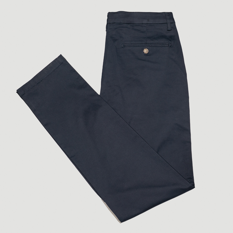 pantalon azul marino estructura plana marca carven slim 167111 377868