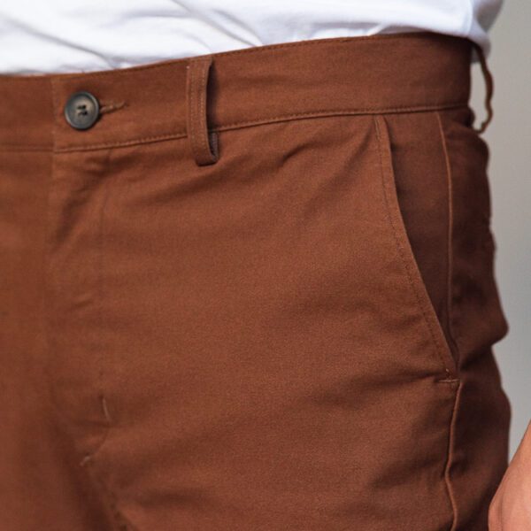 pantalon caf estructura plana marca business casual cl sico 131001 CAFE 2
