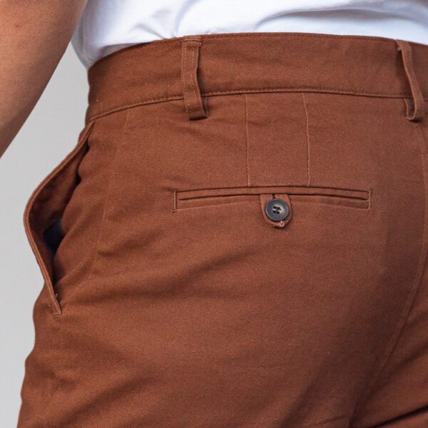 pantalon caf estructura plana marca business casual cl sico 131001 CAFE 3