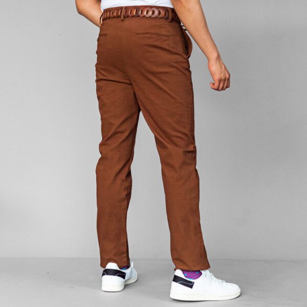 pantalon caf estructura plana marca business casual cl sico 131001 CAFE 4