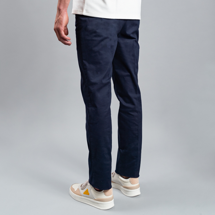 pantalon casual azul estructura plana marca business casual slim 160014 AZUL 4