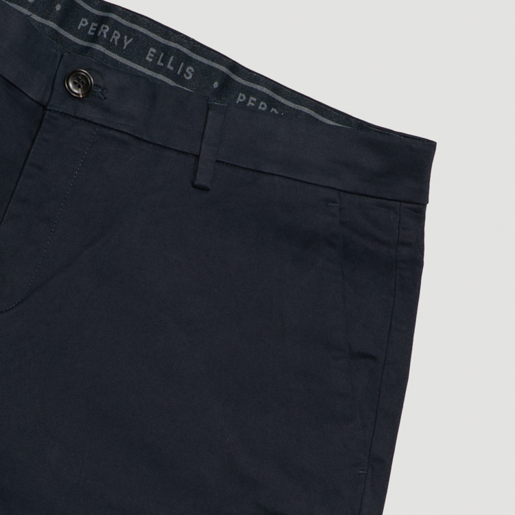 pantalon casual azul marino estructura plana marca perry ellis cl sico 166930 AZUL MA