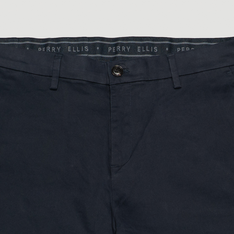 pantalon casual azul marino estructura plana marca perry ellis cl sico 166930 AZUL MA
