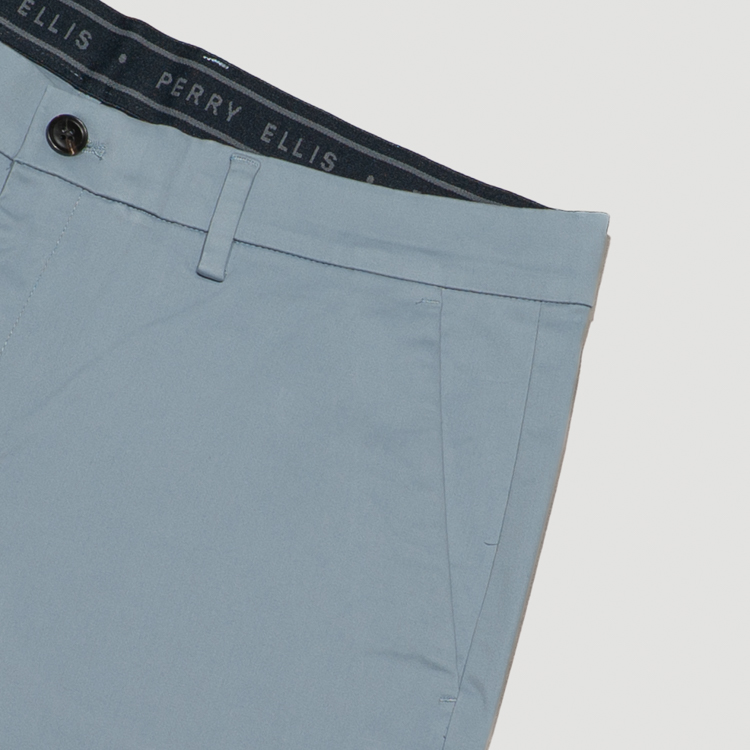 pantalon casual celeste estructura plana marca perry ellis cl sico 166940 CELESTE