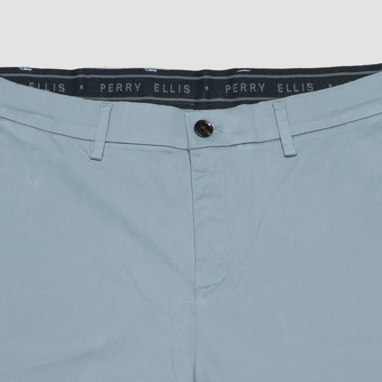 pantalon casual celeste estructura plana marca perry ellis cl sico 166940 CELESTE