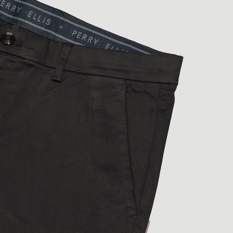 pantalon casual negro estructura plana marca perry ellis cl sico 166934 NEGRO