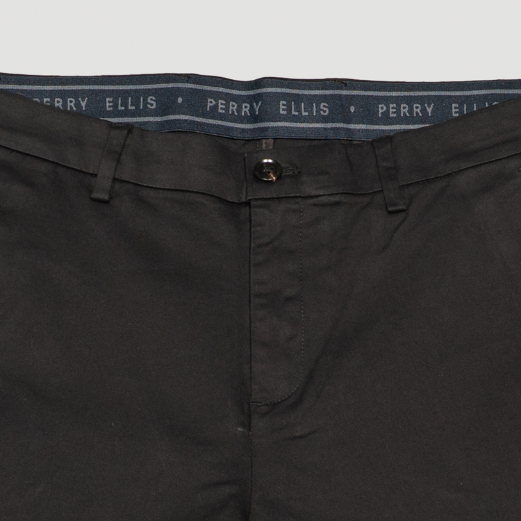 pantalon casual negro estructura plana marca perry ellis cl sico 166934 NEGRO