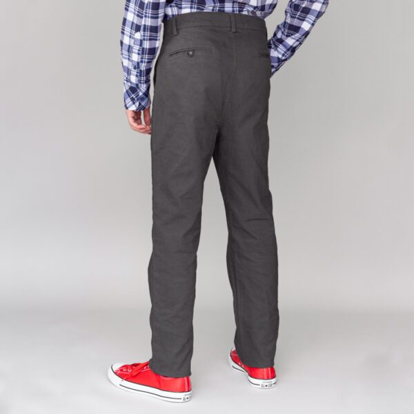 pantalon gris estructura plana lisa marca business casual slim 144401 216837 3