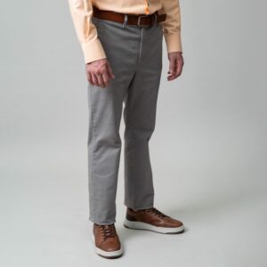 pantalon gris estructura plana lisa marca business casual slim 147821 249619 1