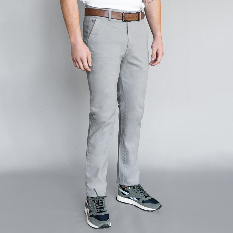 Pantalón gris estructura plana marca Business Casual slim | 131289
