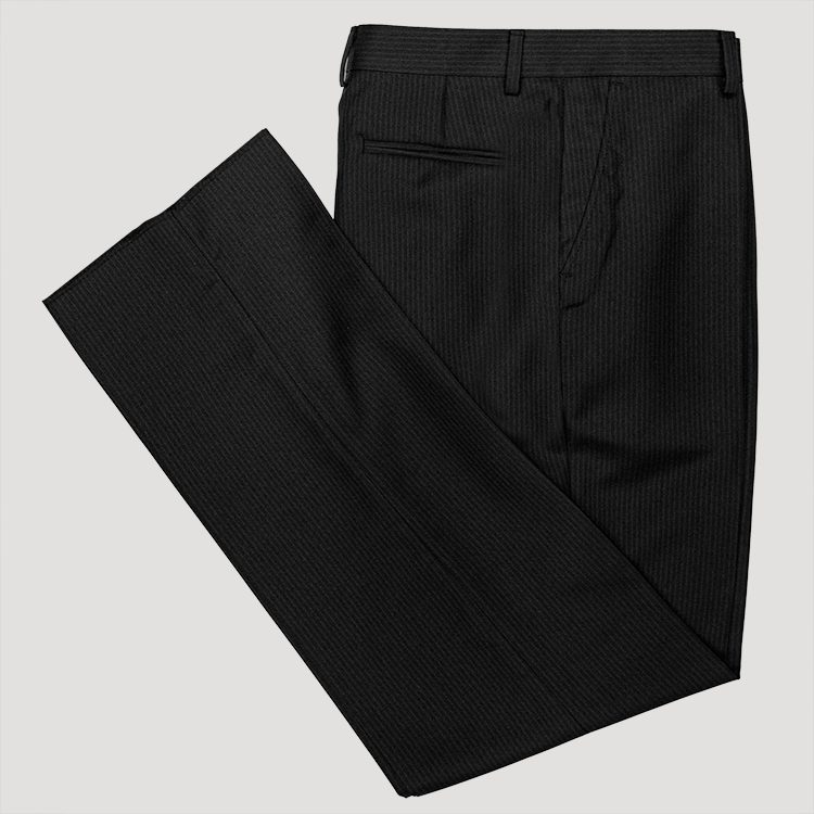 Pantalón negro estructura líneas marca Smart clásico | 130091