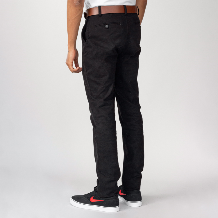 pantalon negro estructura plana lisa marca business casual cl sico 144385 NEGRO 2