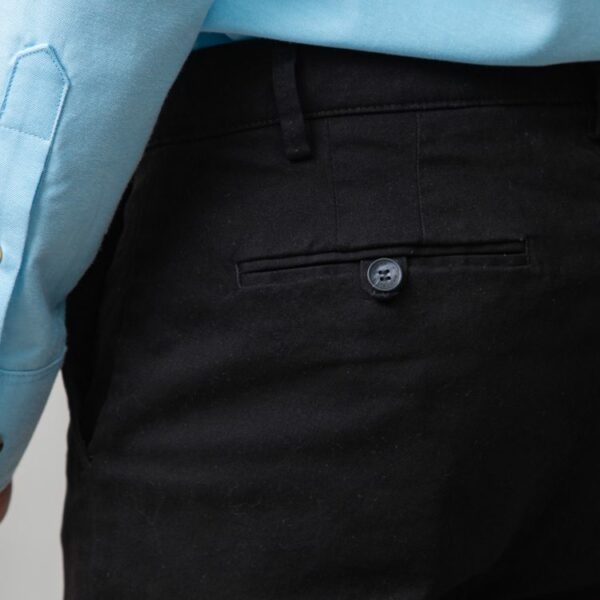 pantalon negro estructura plana lisa marca business casual slim 147803 249623 4