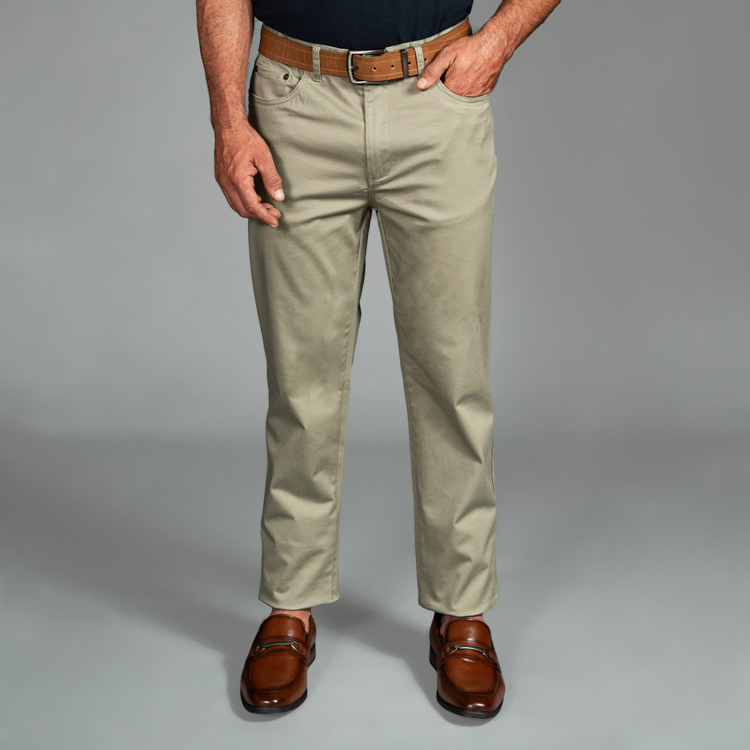 pantalon verde estructura plana marca carven slim 157544 VERDE 1