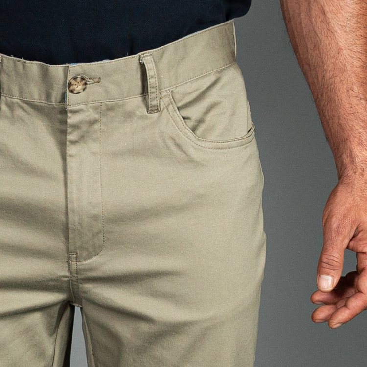 pantalon verde estructura plana marca carven slim 157544 VERDE 2
