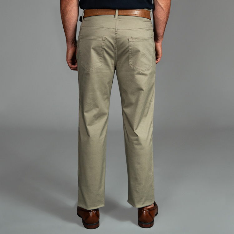 pantalon verde estructura plana marca carven slim 157544 VERDE 3