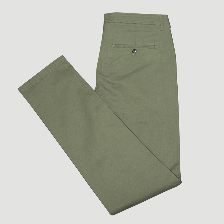 pantalon verde estructura plana marca carven slim 164103 377875