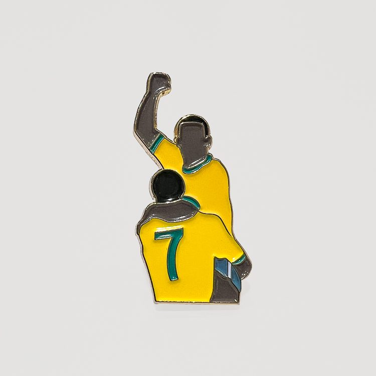 Pin amarillo estilo Pelé marca Pinusual Mundialistas | 133356