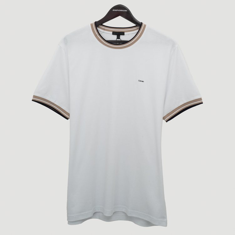 playera blanco estructura plana marca carven slim 156142 338666 1