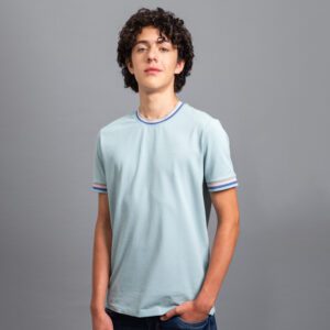 playera celeste estructura contraste marca carven slim 155818 296532 1