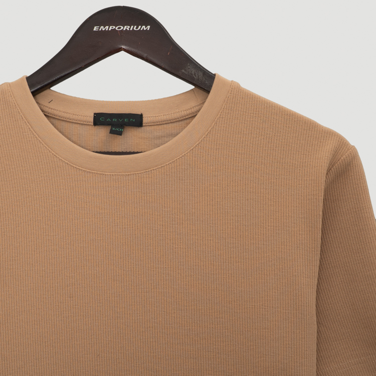 playera khaki estructura labrada marca carven slim 163980 KHAKI