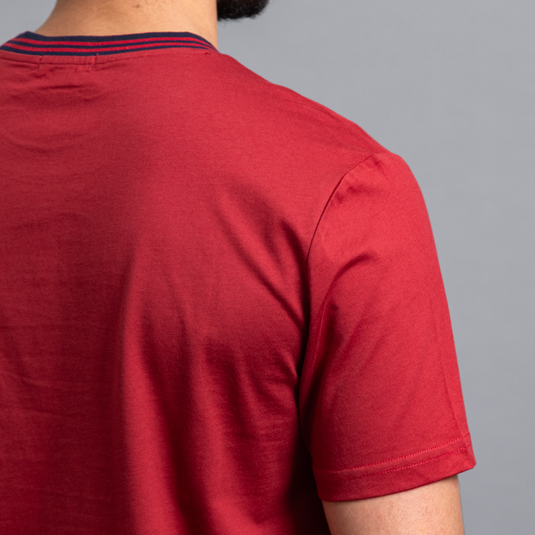 playera roja estructura plana marca carven slim 155803 ROJO 4