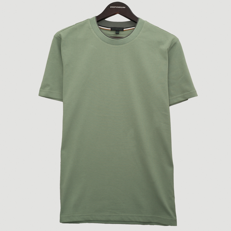 playera verde estructura labrada marca carven slim 167190 VERDE