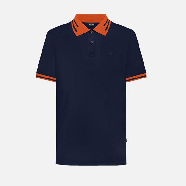 polo azul estructura contraste marca dante slim 156646 300726 1