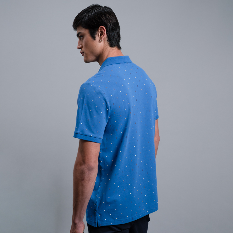 polo azul estructura plana marca carven slim 156066 AZUL 4