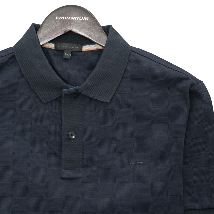 polo azul estructura plana marca carven slim 167135 AZUL