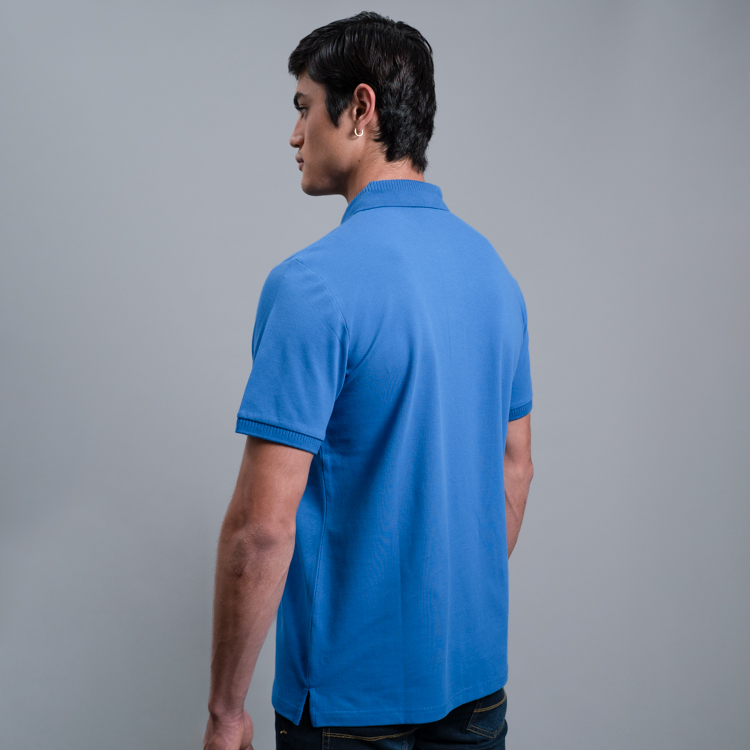 polo azul pavo estructura plana marca carven slim 161500 AZUL PA 4