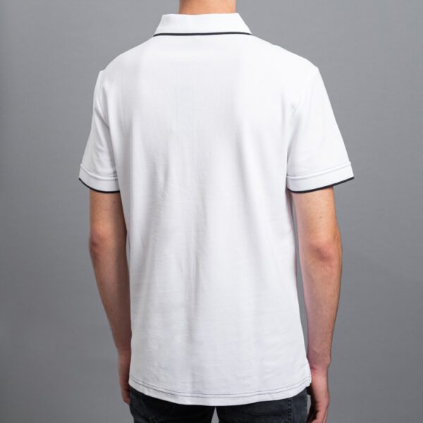 polo blanca estructura contraste marca carven slim 150849 296586 4