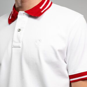 polo blanca estructura contraste marca dante slim 156636 300728 1